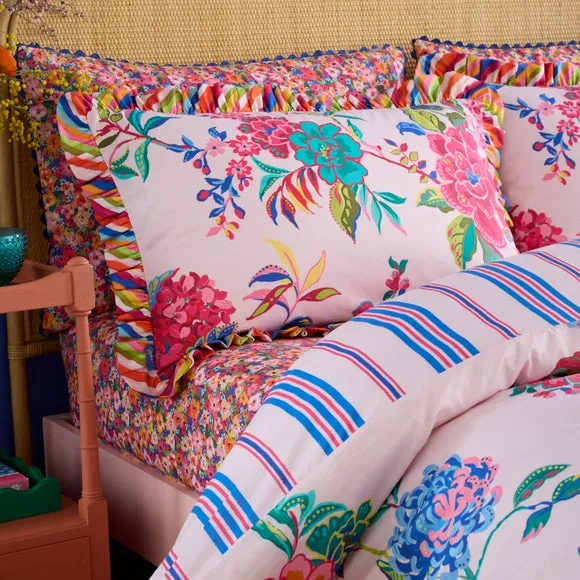 Sophie Robinson Flourish Floral 100% Cotton Duvet Cover & Pillowcase Set 5