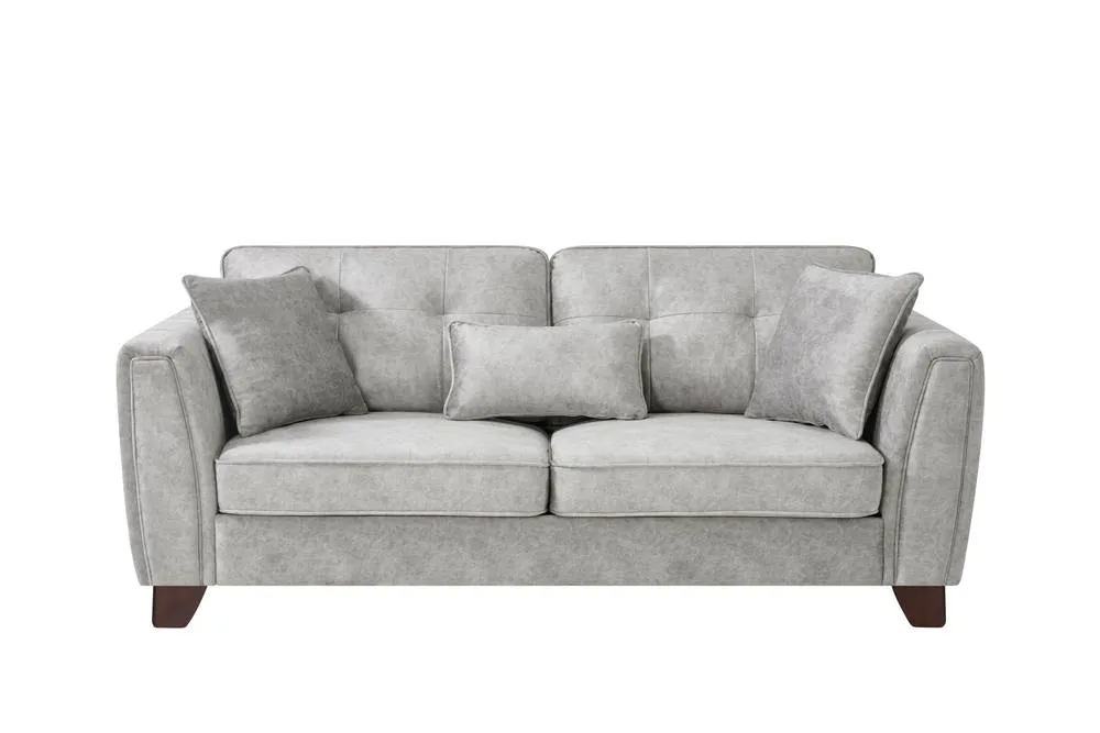 Comfy Living Ltd Faux Suede Sofa 3 Seater 2 Seater Arm Chair In Grey 2