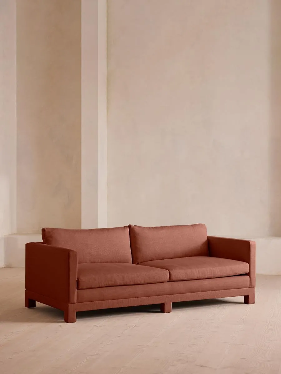 Ashford Three Seater Sofa, Linen, Sienna