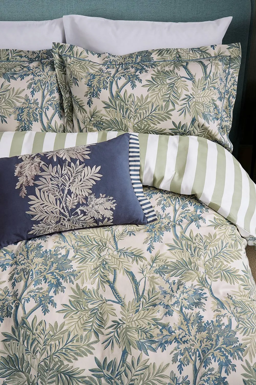 Sanderson 'Tapestry Tree' Cotton Duvet Cover Set in Blue 4
