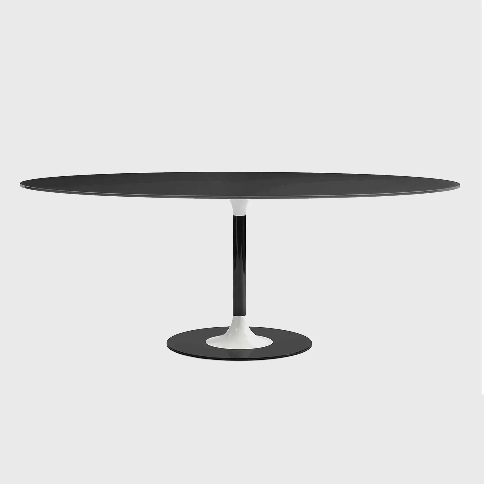 Kartell Thierry XXL Oval Table 192x118x72 Black, Round Glass | Barker & Stonehouse