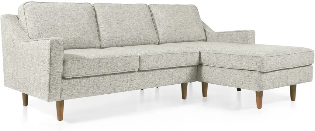 Dallas Right Hand Facing Chaise End Corner Sofa, Grey Basketweave 