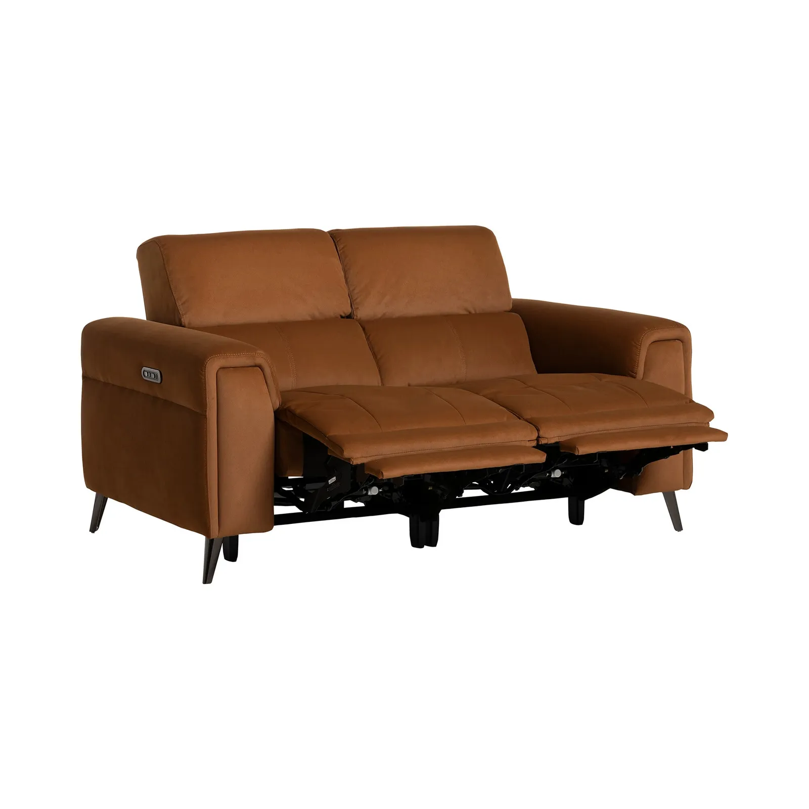 Kerren 2 Seater Power Recliner With Head Tilt Recliner Sofa, Orange Fabric | Barker & Stonehouse 4