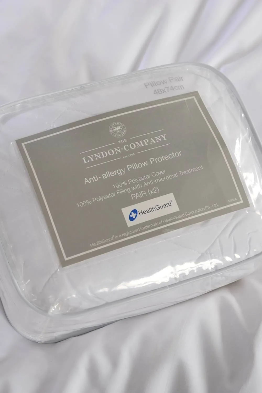 The Lyndon Company Anti Allergy Quilted Pillow Protector Pair | Deyongs 1846 in White 3
