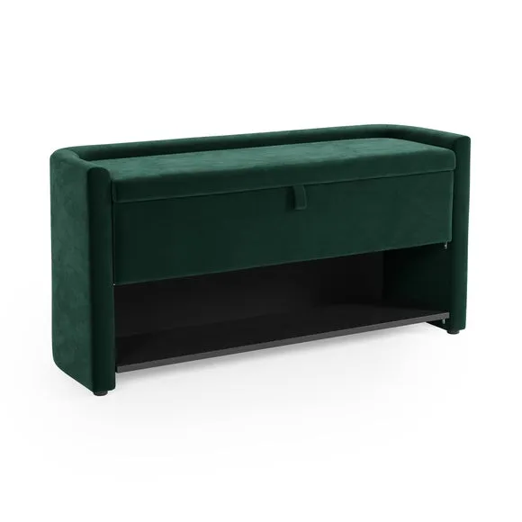Estelle Velvet Hallway Storage Bench 6