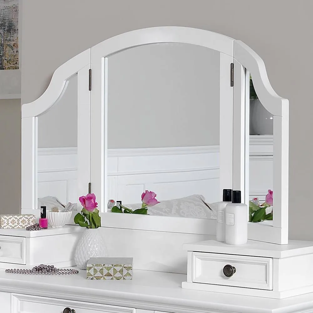 Statement Furniture Gainsborough Large 3-Way Dressing Table Mirror in White