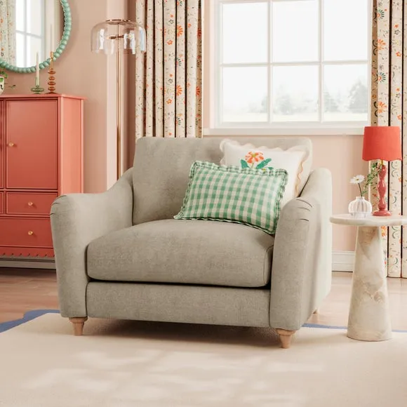 Hattie Tonal Plush Chenille Snuggle Sofa 1
