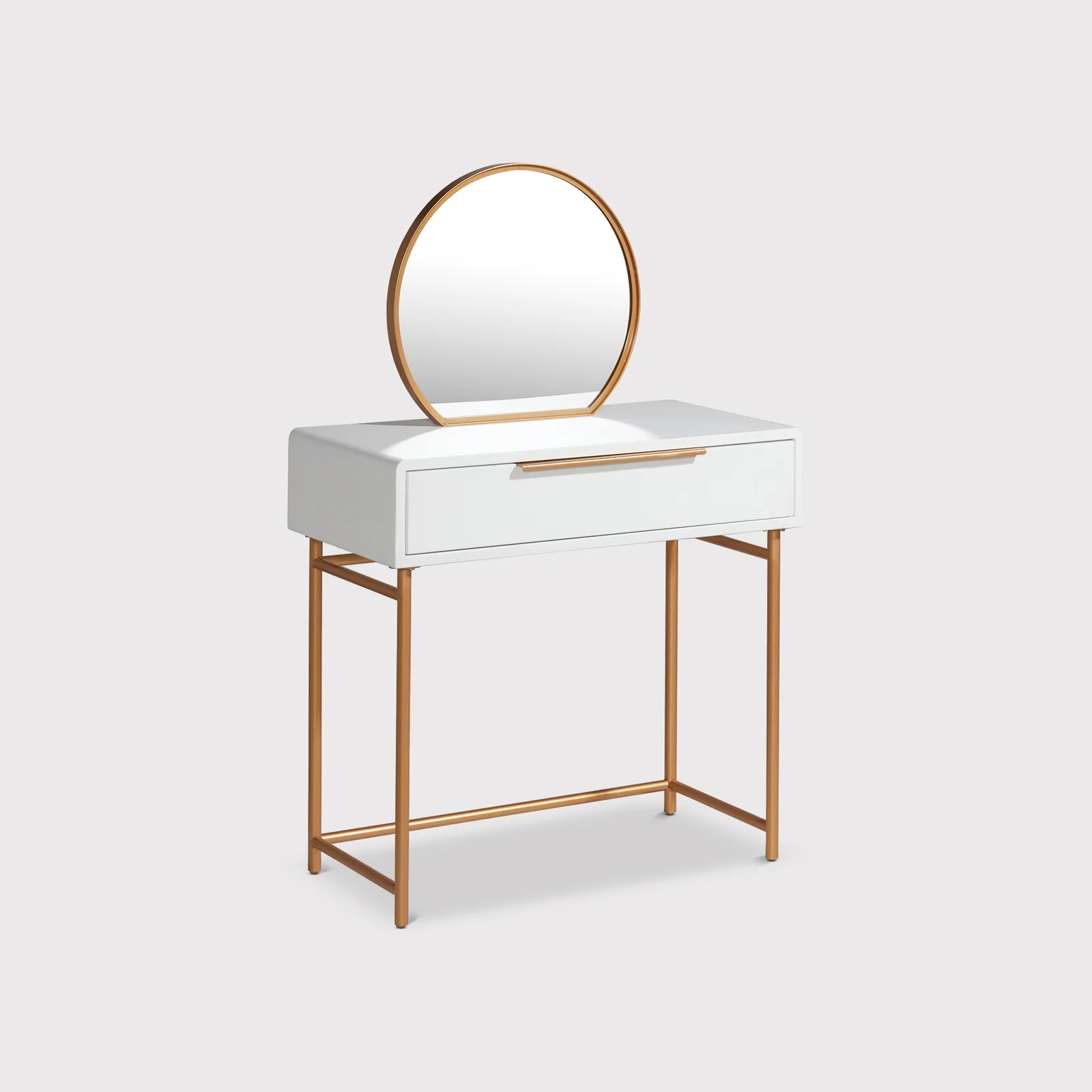 Gemini Dressing Table With Mirror, White | Barker & Stonehouse