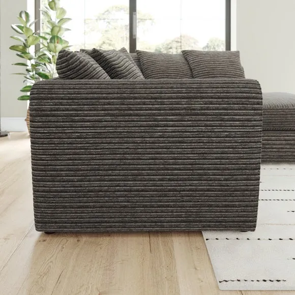 Blake Horizontal Jumbo Cord Corner Chaise Sofa 2