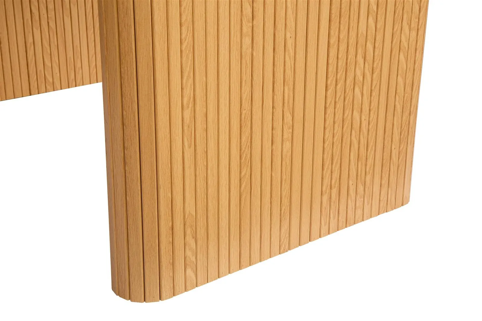 Birlea Axel Oval Fluted Dining Table With 4 Chairs in Light Brown 4