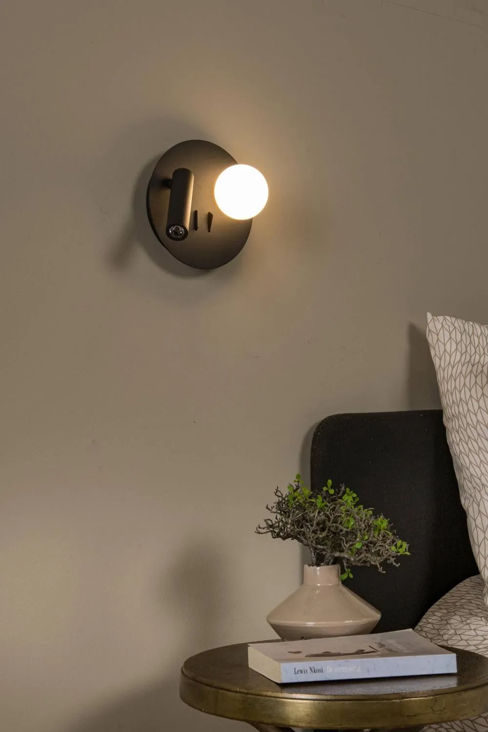 Netlighting Lucide MATIZ Bedside lamp LED 1x3 7W 3000K USB charging point Black 5