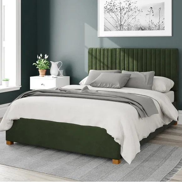 Grant Plush Velvet Ottoman Bed Frame 1