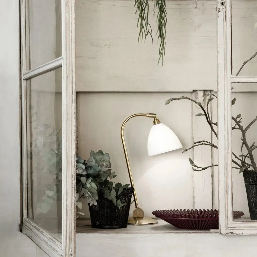 Gubi Bestlite BL2 Table Light Brass Base White Shade 4