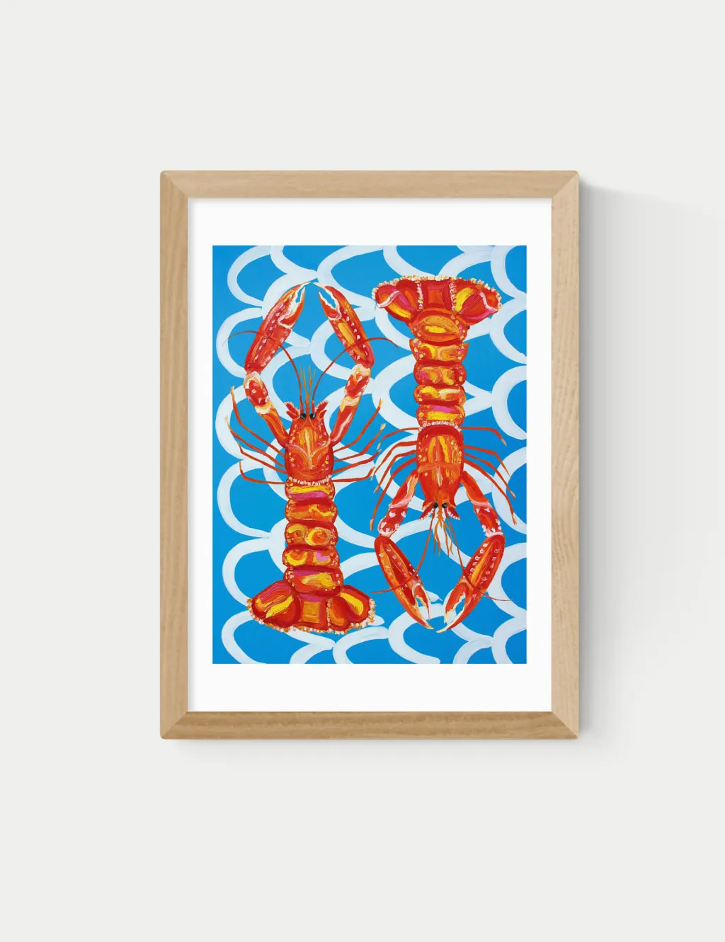 East End Prints Langoustines Framed Art Natural