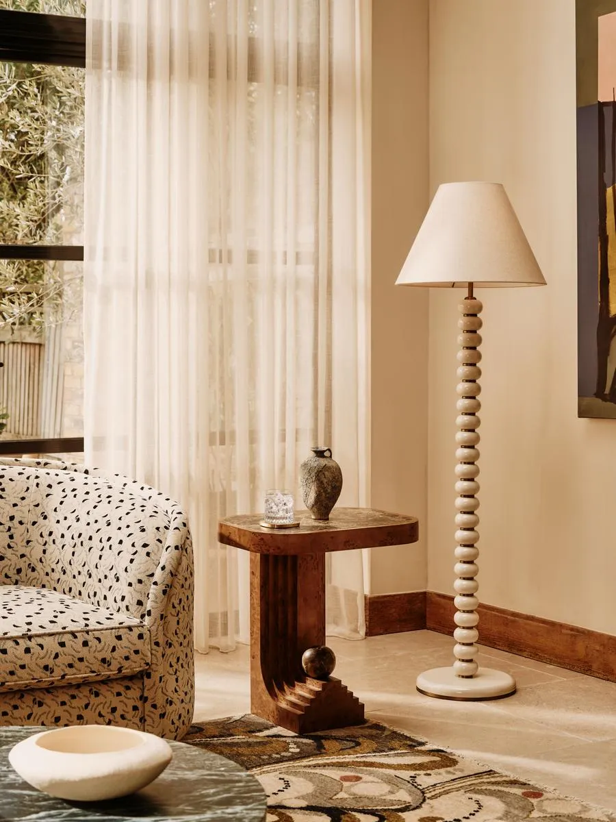 Emmeline Side Table, Dark Emperador