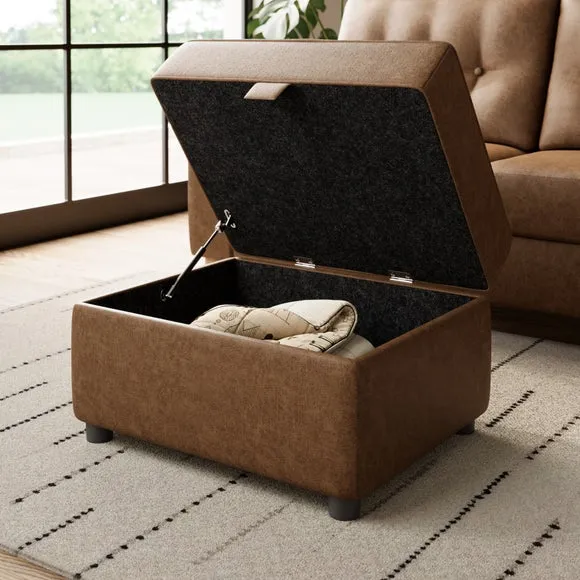 Baxter II Arizona Faux Leather Footstool 2