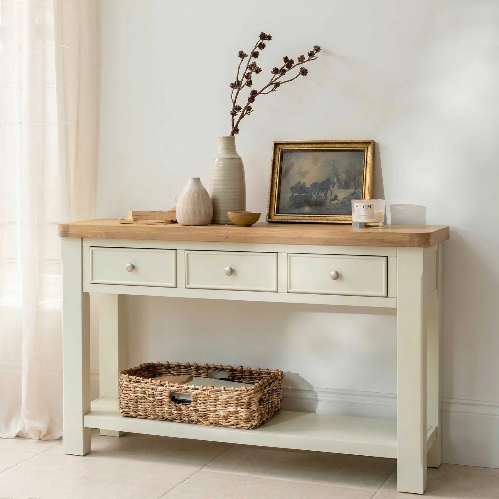 Witney Console Table 130X80X35Cm, Neutral Wood | Barker & Stonehouse 2