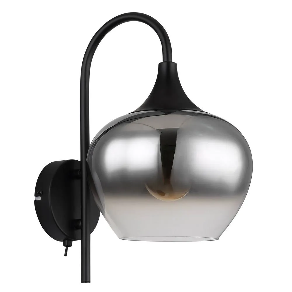 Netlighting Maxy Dome Wall Lamp Matt Black 1x E27 2