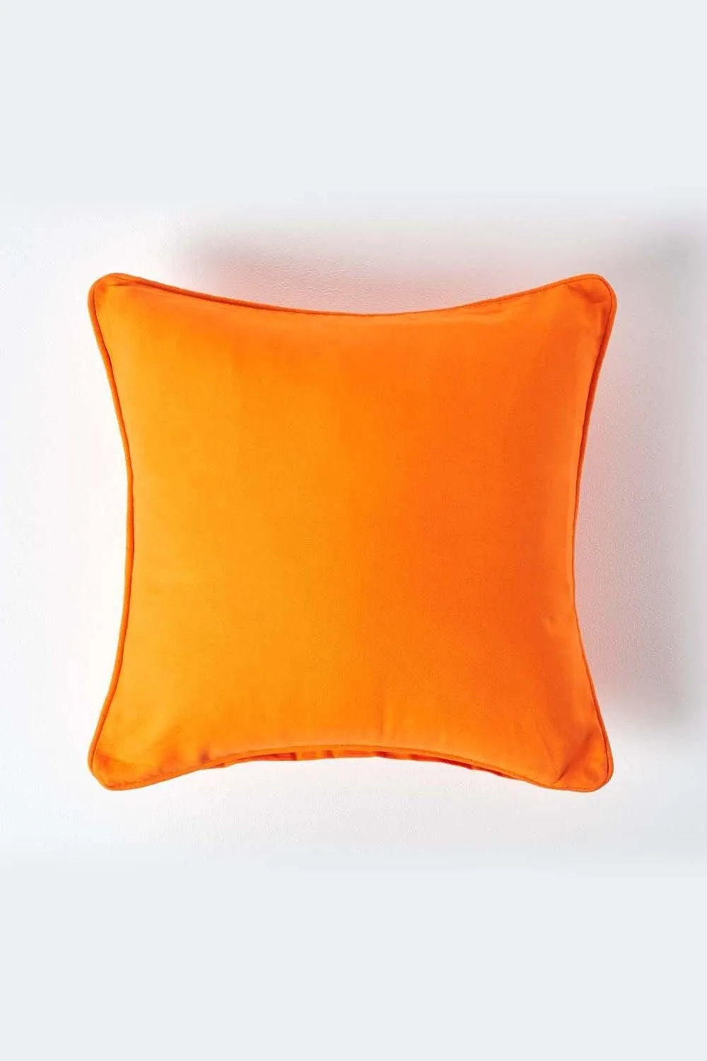 Homescapes Cotton Plain Cushion Cover in Orange