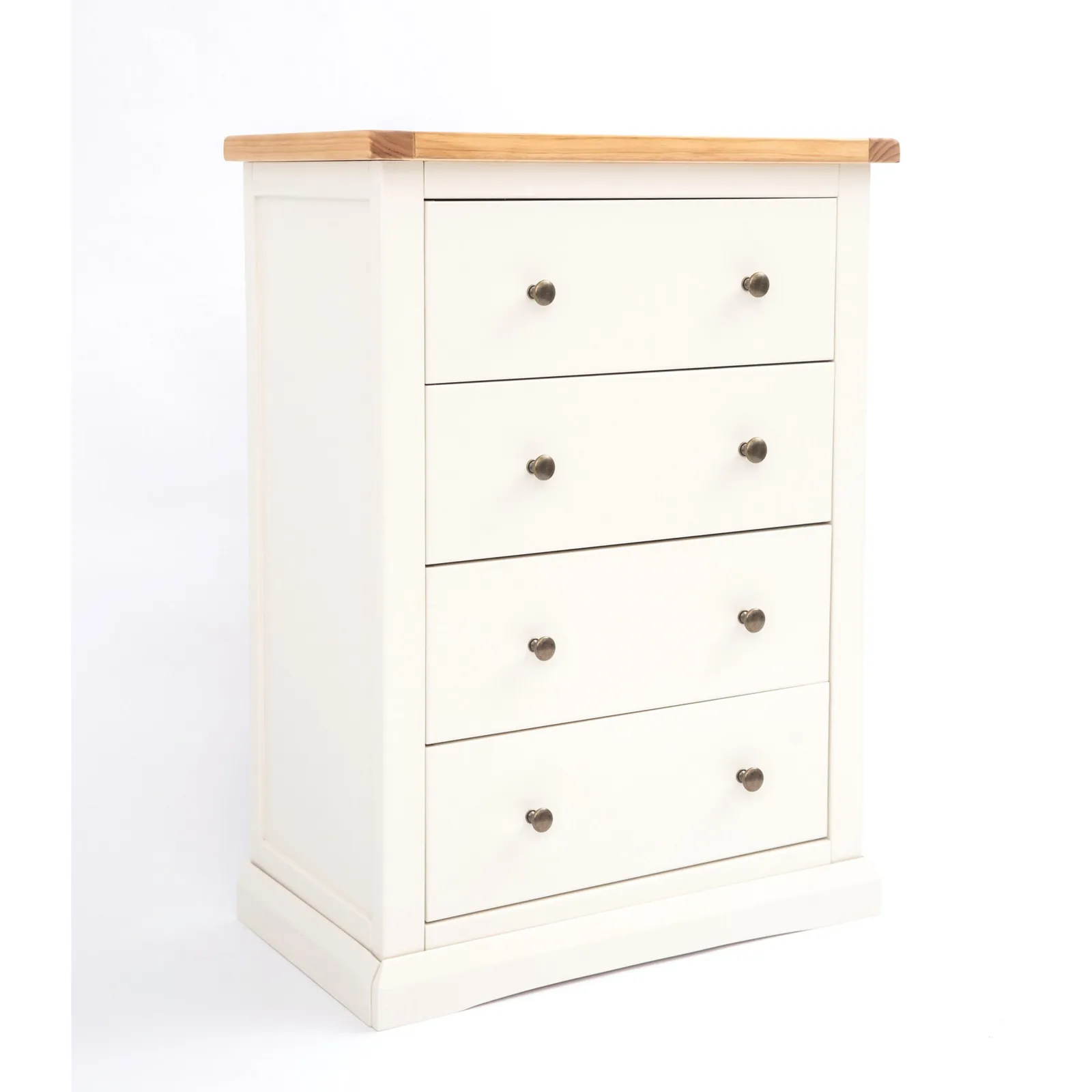 Cabinet Bits Castelli 4 Drawer Chest of Drawers Brass Knob in Off-White 2