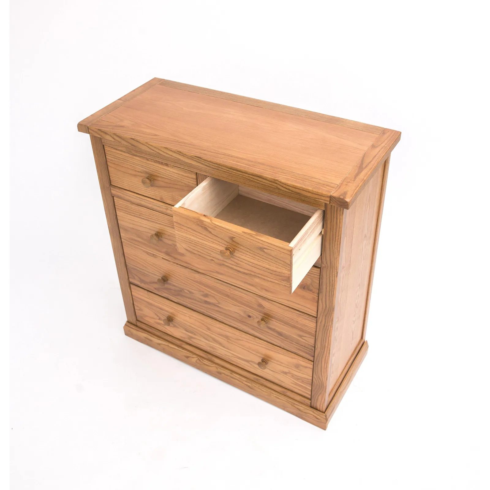 Cabinet Bits Salerno 5 Drawer Chest of Drawers Wood Knob in Natural 4