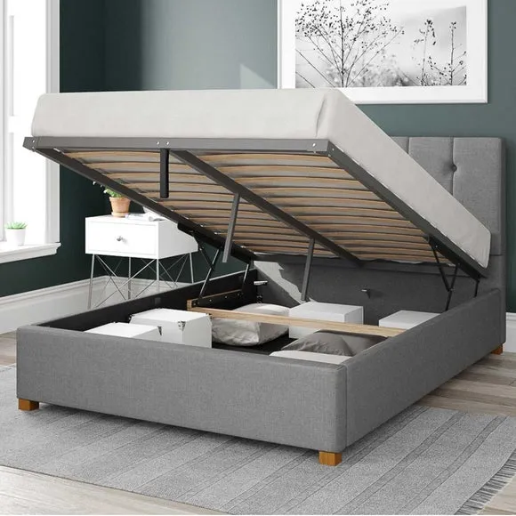 Hepburn Eire Linen Ottoman Bed Frame 2