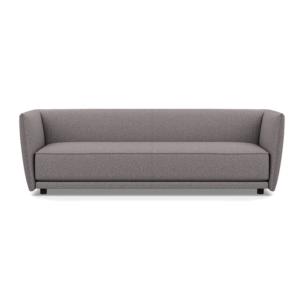 Heal's Valley 4 Seater Sofa Loop Boucle Granite Walnut Stain Feet 1