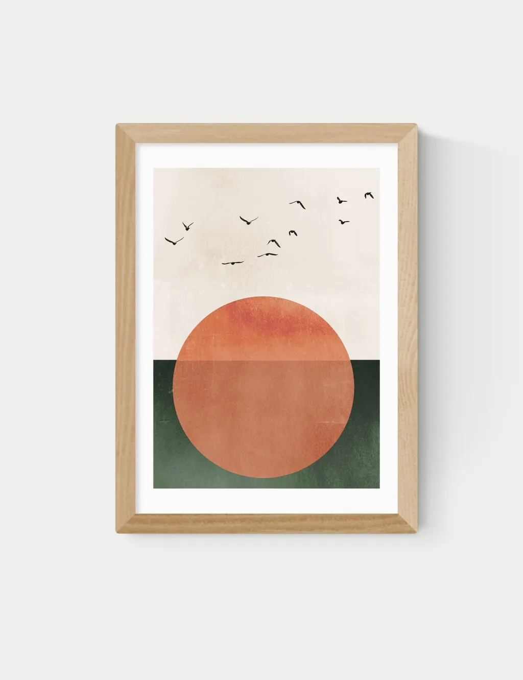 East End Prints Rising Sun Framed Art Natural