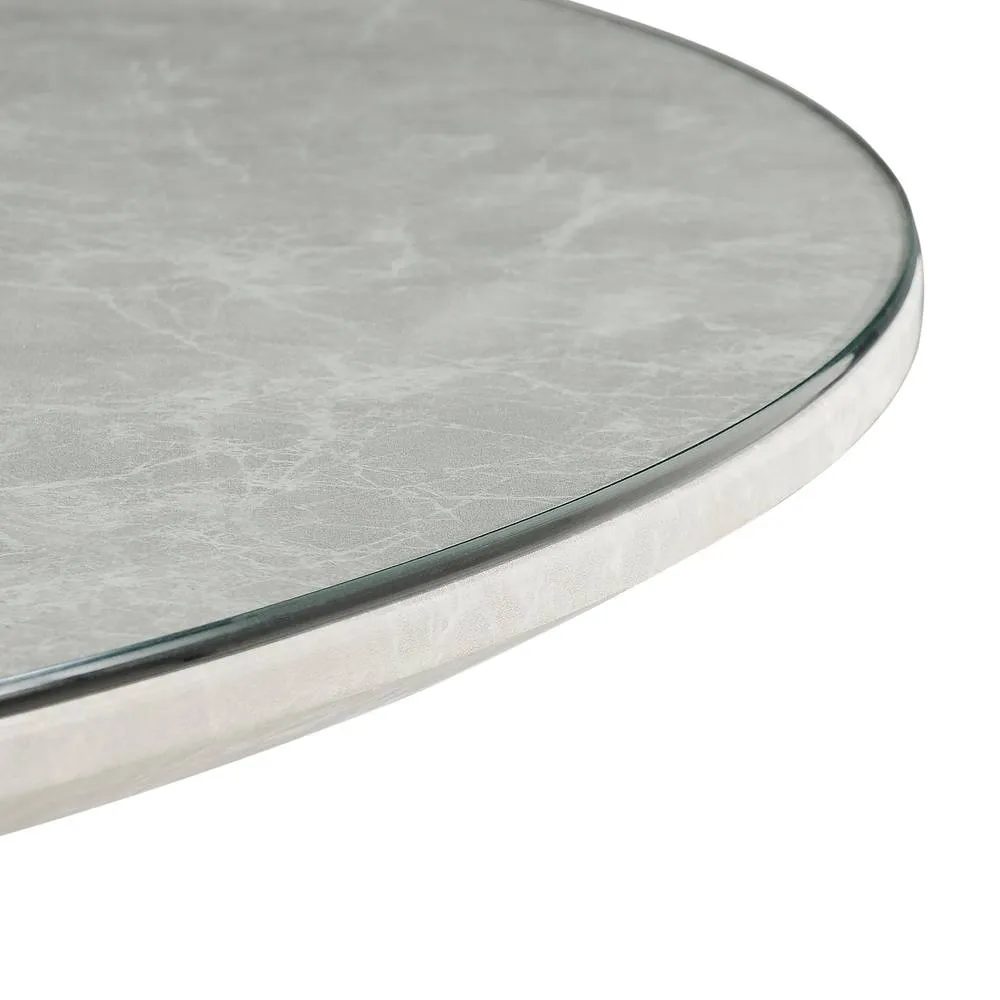 FurnitureboxUK Round Tempered Glass Table Protector Topper in Clear 3