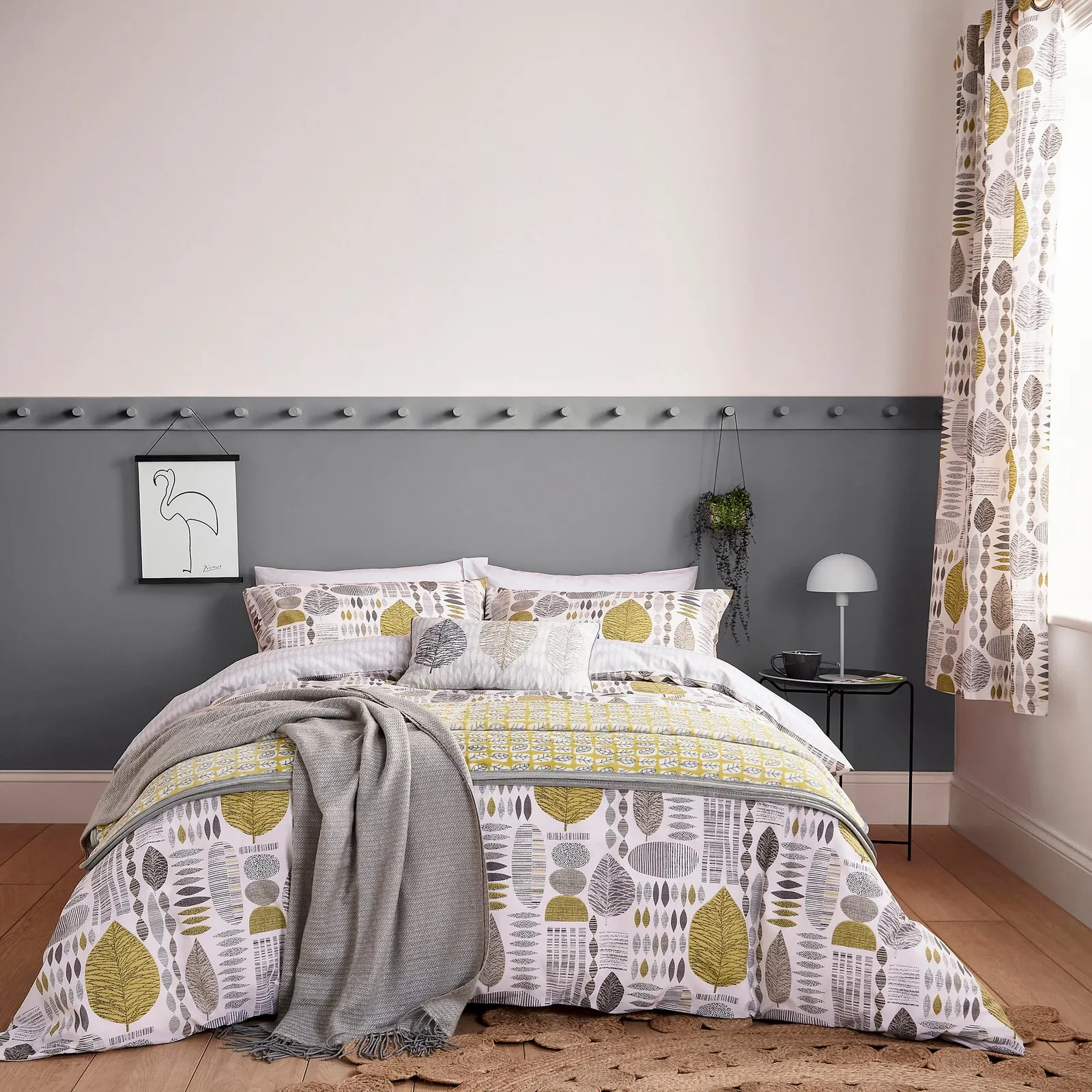 Helena Springfield Unna Grey Throw Grey, Yellow and White
