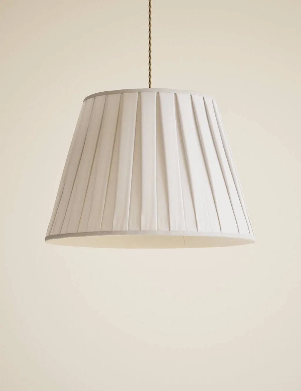 M&S Large Wide Pleated Fabric Shade Natural