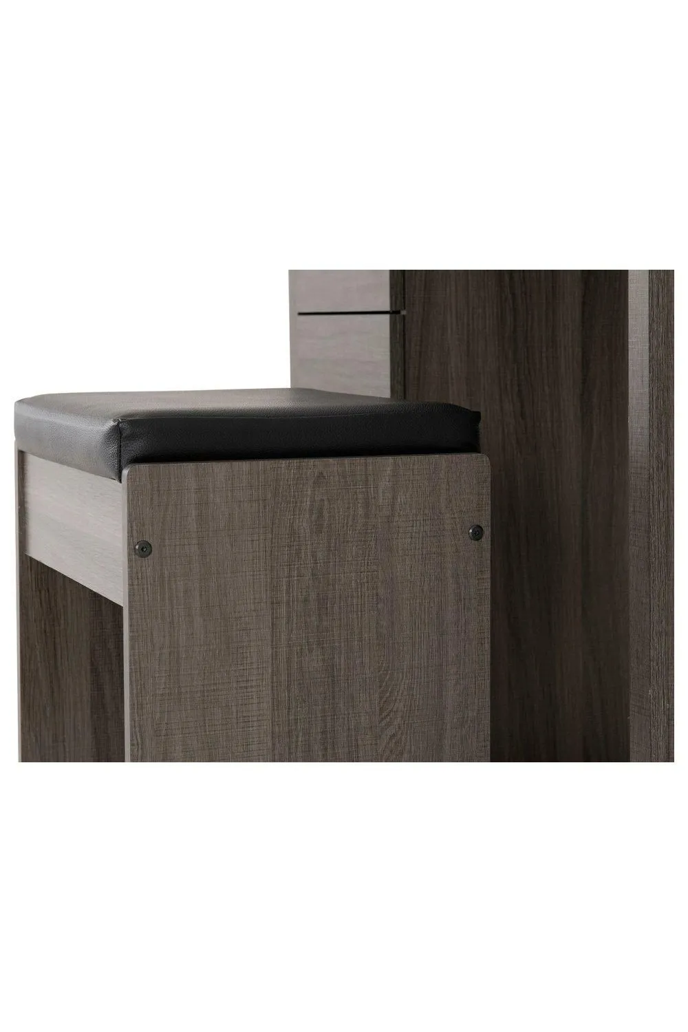 Seconique Lisbon 2 Piece Dressing Table Set in Black 5