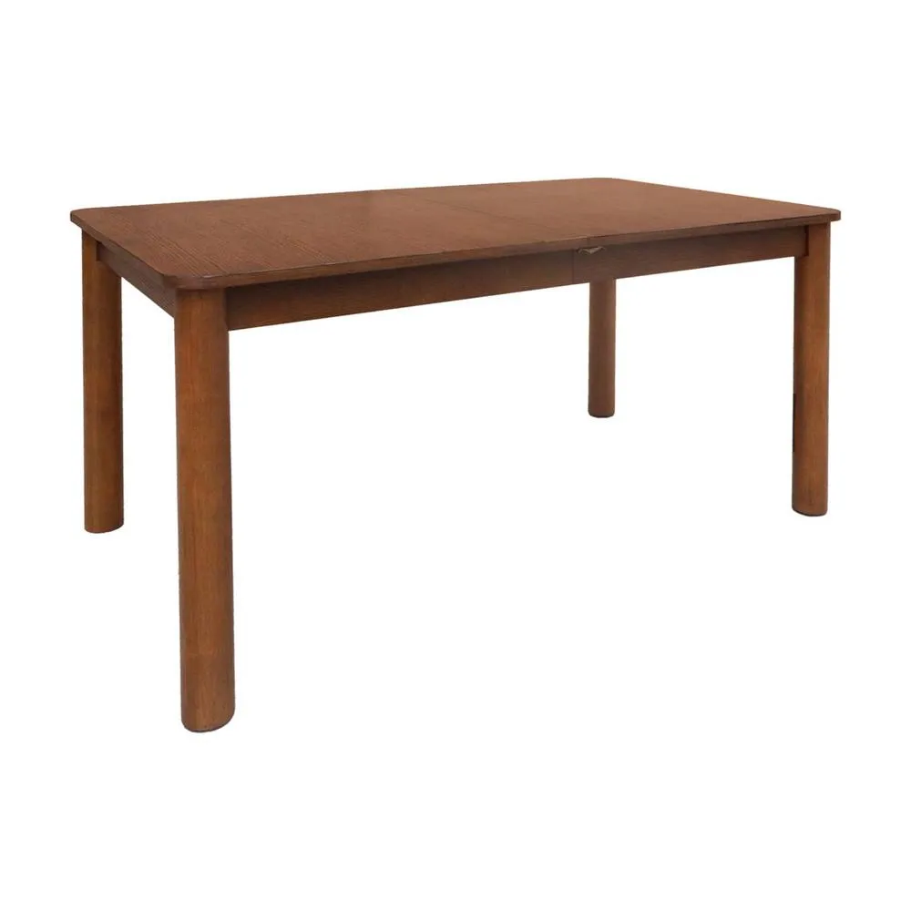 sweeek 6-10 seater rectangular extendable dining table, rubberwood & oak in Dark Brown 2