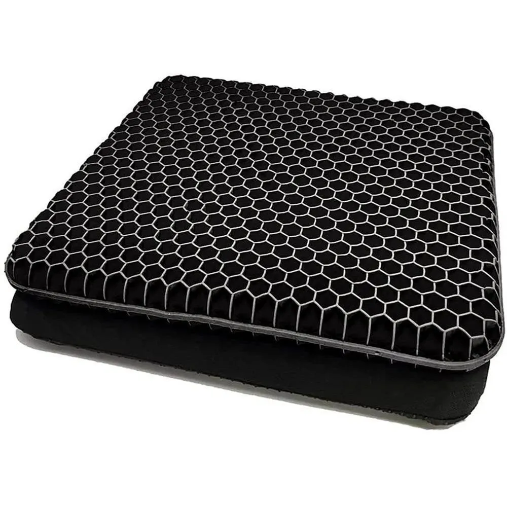 Nordara Breathable Gel Egg Sitting Cushion Cool Sitter Flex Pillow in Black