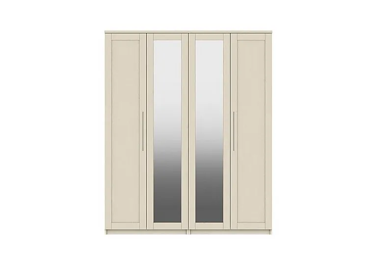 Fenchurch 4 Door Wardrobe with Mirrors - Champagne