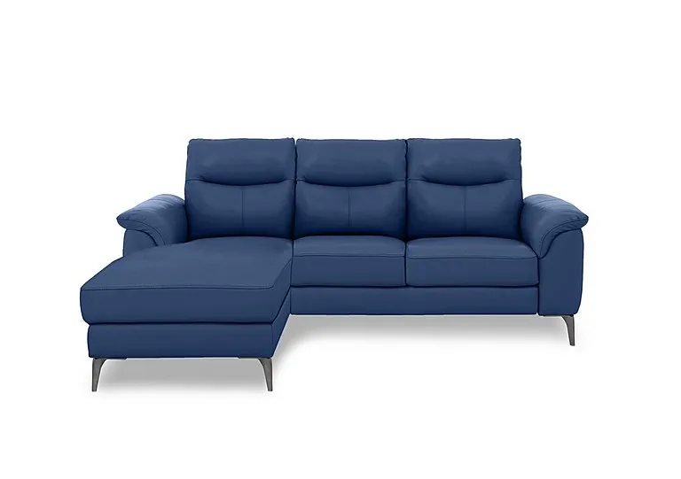 Morgan Leather 3 Seater Sofa with Left Hand Facing Chaise End