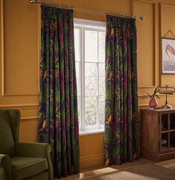 Tropical Treasures Pencil Pleat Curtains 2