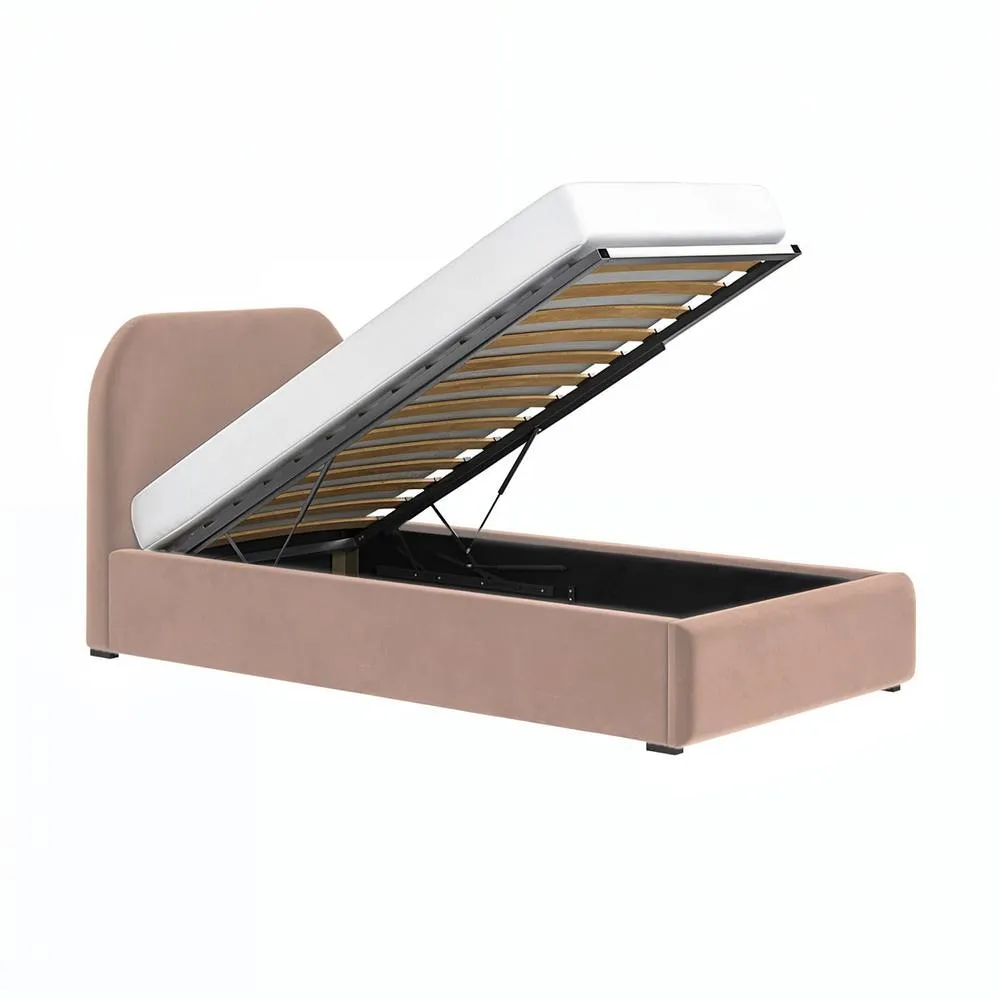 Flair Alba Single Ottoman Bed in Pink 5