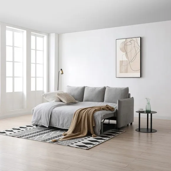 Lucie Grey Boucle Corner Sofa Bed 4