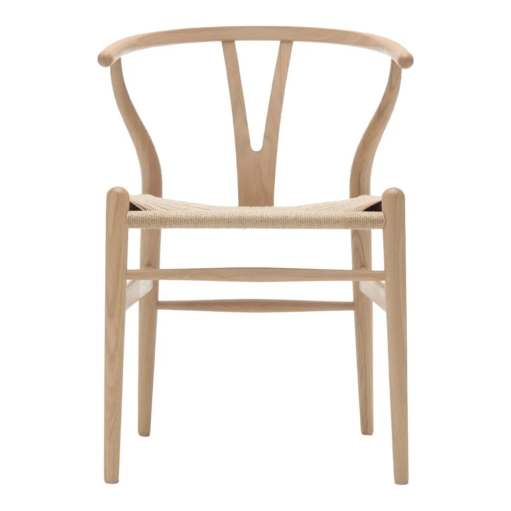 Carl Hansen & Son Wishbone Chair CH24 in White Oiled Oak with Natural Cord Seat 2