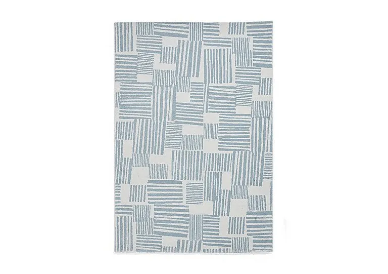 Blocks Rug - 80cm-x-150cm - Blue