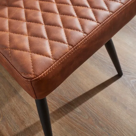 Montreal 2 Seater Dining Bench, Faux Leather, 135cm 2