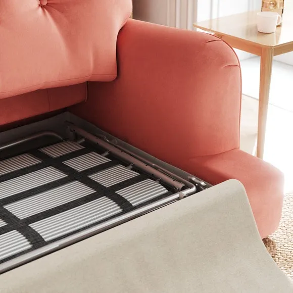 Martha Matte Plush Velvet 2 Seater Double Sofa Bed 3