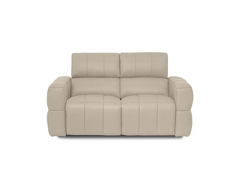 Cube Leather 2 Seater Power Recliner Sofa with Power Headrests