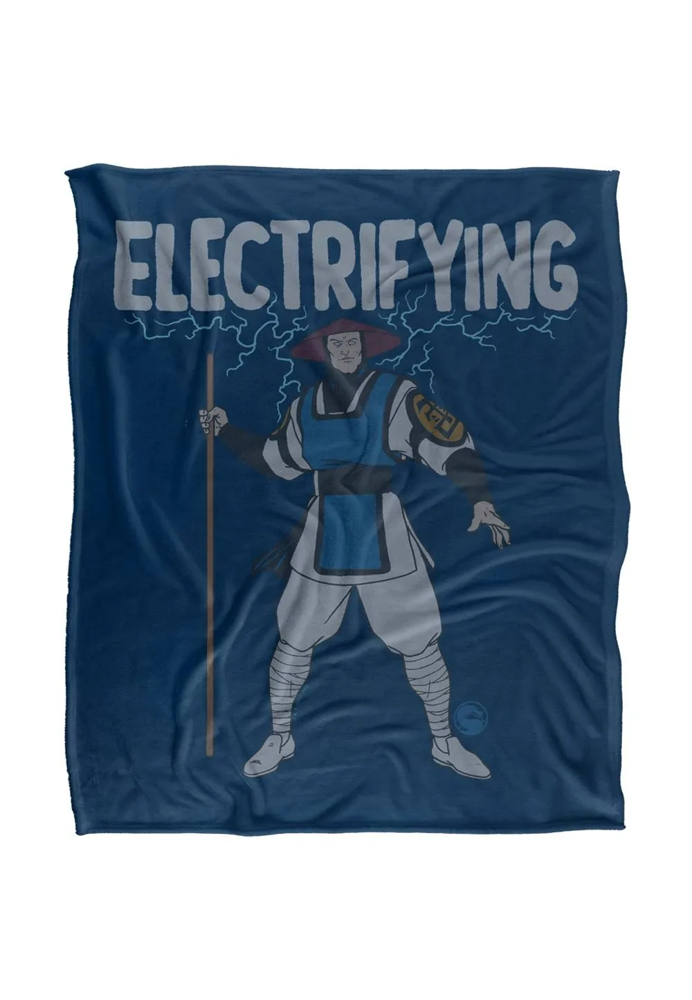 Warner Brothers Mortal Kombat Klassic Raiden Silky Touch Super Soft Throw Blanket in White