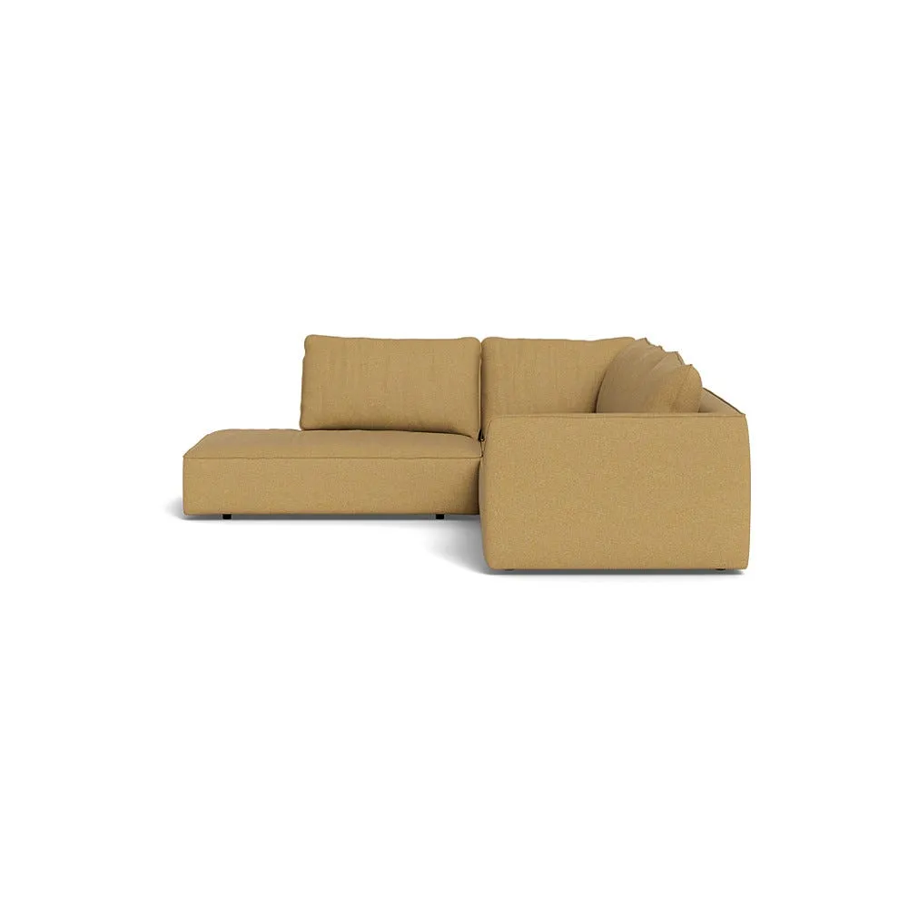 Heal's Morven Left Hand Facing Large Corner Sofa Boucle Tweed Citrine Black Feet 1