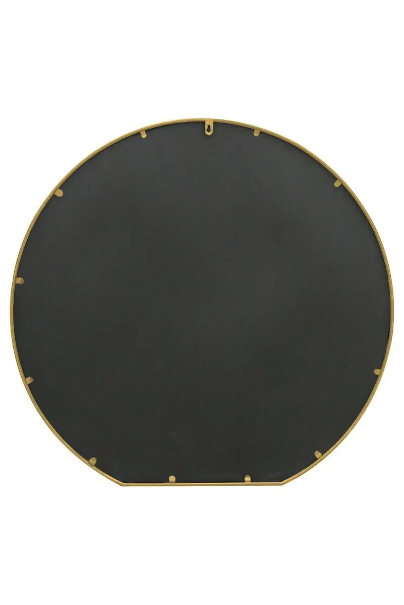 MirrorOutlet Gold Framed Flat Bottom Circular Garden Wall Mirror (84CM X 80CM) 3