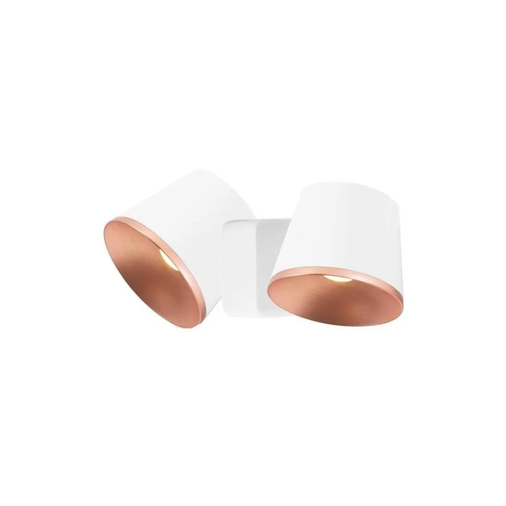 Netlighting Drone Integrated LED Dome Wall Ceiling Light White Copper