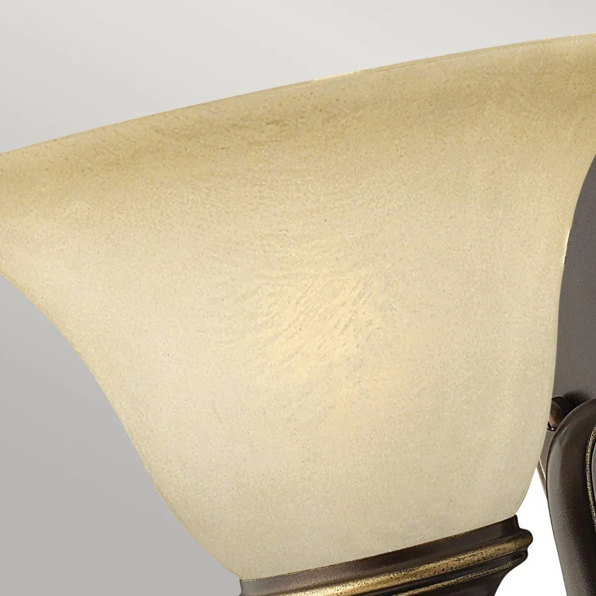 Netlighting Cello 1 Light Wall Light Antique Bronze Glass Shade E27 in Brown 3