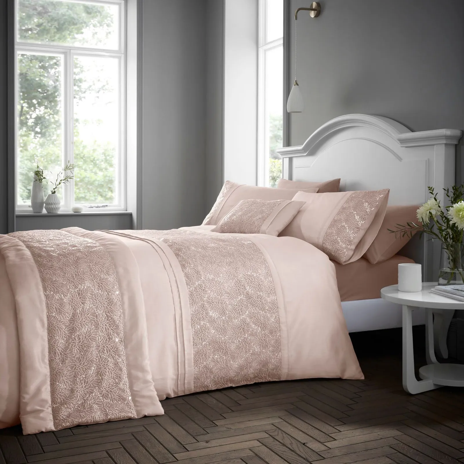 Portfolio Home Rouen Duvet Cover Set in Pink